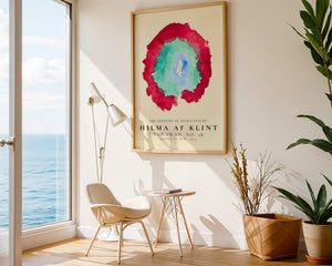 Hilma Af Klint - Red And Teal Circle Plakat - 21 x 29.7 cm (A4) - Nellastore