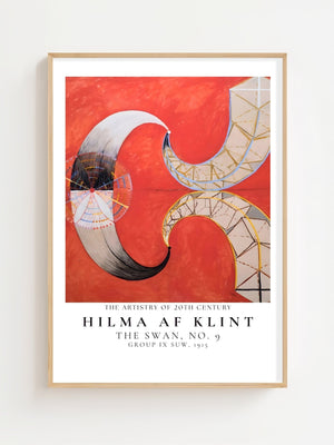 Hilma Af Klint - Red Curves Plakat - 21 x 29.7 cm (A4) - Nellastore