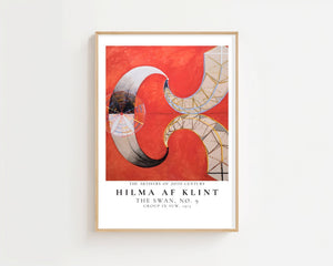 Hilma Af Klint - Red Curves Plakat - 21 x 29.7 cm (A4) - Nellastore