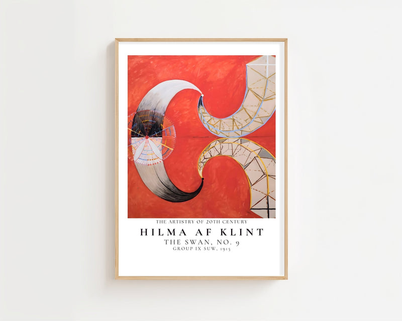 Hilma Af Klint - Red Curves Plakat - 21 x 29.7 cm (A4) - Nellastore