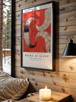 Hilma Af Klint - Red Curves Plakat - 21 x 29.7 cm (A4) - Nellastore