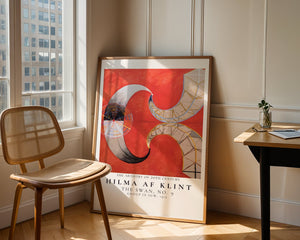 Hilma Af Klint - Red Curves Plakat - 21 x 29.7 cm (A4) - Nellastore