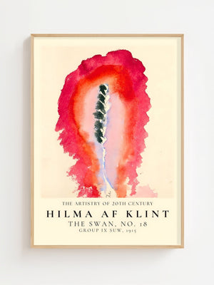 Hilma Af Klint - Red Flame Plakat - 21 x 29.7 cm (A4) - Nellastore