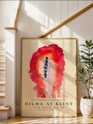 Hilma Af Klint - Red Flame Plakat - 21 x 29.7 cm (A4) - Nellastore