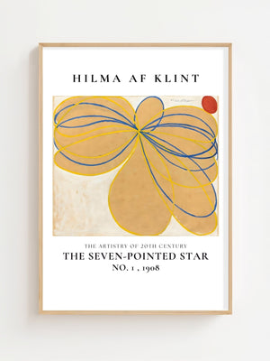 Hilma Af Klint - The Seven - Pointed Star Plakat - 21 x 29.7 cm (A4) - Nellastore
