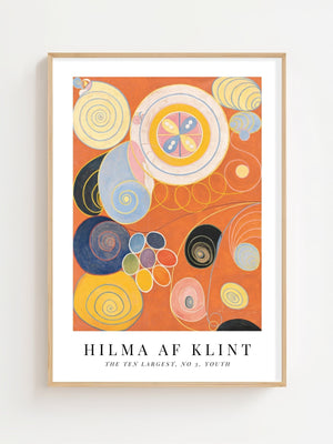 Hilma af Klint - Youth Flow No. 3 Plakat - 21 x 29.7 cm (A4) - Nellastore