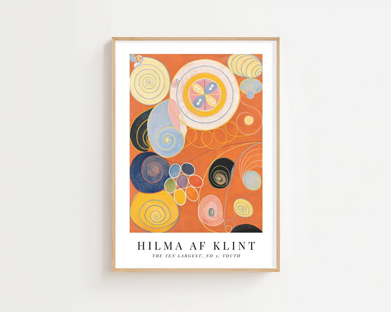 Hilma af Klint - Youth Flow No. 3 Plakat - 21 x 29.7 cm (A4) - Nellastore