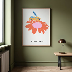 Honey Bloom Plakat - 21 x 29.7 cm (A4) - Nellastore