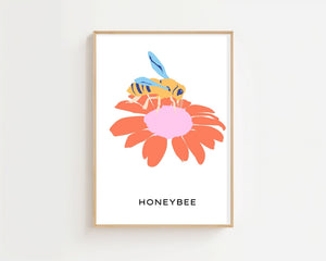 Honey Bloom Plakat - 21 x 29.7 cm (A4) - Nellastore