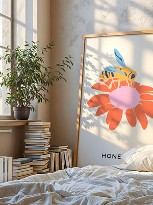Honey Bloom Plakat - 21 x 29.7 cm (A4) - Nellastore