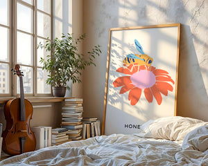 Honey Bloom Plakat - 21 x 29.7 cm (A4) - Nellastore