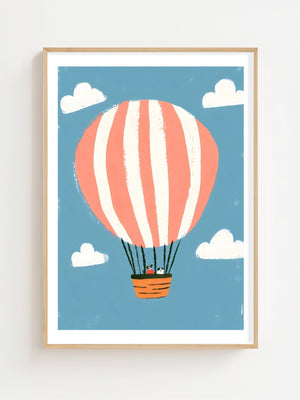 Hot Air Balloon Plakat - 21 x 29.7 cm (A4) - Nellastore