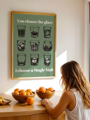 I Choose A Single Malt Plakat - 21 x 29.7 cm (A4) - Nellastore