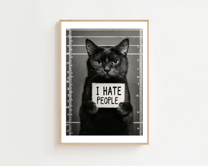 I Hate People Plakat - 21 x 29.7 cm (A4) - Nellastore
