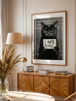 I Hate People Plakat - 21 x 29.7 cm (A4) - Nellastore