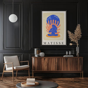 Indigo Meditation Matisse Plakat - 21 x 29.7 cm - Nellastore