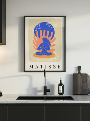 Indigo Meditation Matisse Plakat - 21 x 29.7 cm - Nellastore