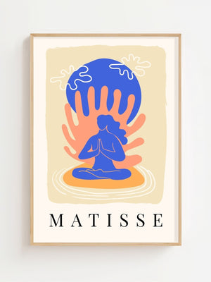 Indigo Meditation Matisse Plakat - 21 x 29.7 cm - Nellastore