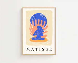 Indigo Meditation Matisse Plakat - 21 x 29.7 cm - Nellastore