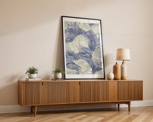 Ivory Wave Pattern Plakat - 21 x 29.7 cm (A4) - Nellastore