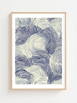 Ivory Wave Pattern Plakat - 21 x 29.7 cm (A4) - Nellastore