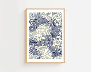 Ivory Wave Pattern Plakat - 21 x 29.7 cm (A4) - Nellastore
