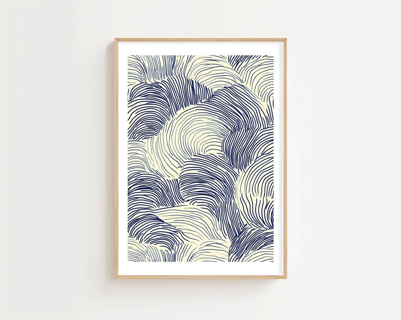 Ivory Wave Pattern Plakat - 21 x 29.7 cm (A4) - Nellastore
