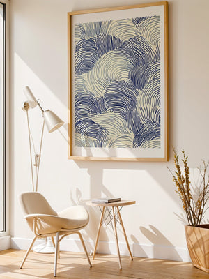 Ivory Wave Pattern Plakat - 21 x 29.7 cm (A4) - Nellastore