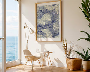 Ivory Wave Pattern Plakat - 21 x 29.7 cm (A4) - Nellastore