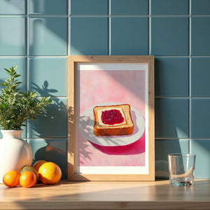 Jam Toast Plakat - 21 x 29.7 cm (A4) - Nellastore
