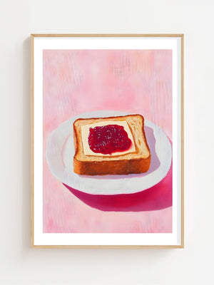 Jam Toast Plakat - 21 x 29.7 cm (A4) - Nellastore