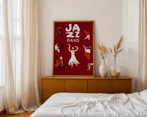 Jazz Band Night Plakat - 21 x 29.7 cm - Nellastore