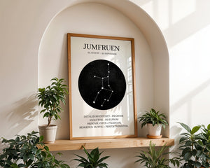 Jomfruen Stjernetegn Plakat - 21 x 29.7 cm - Nellastore
