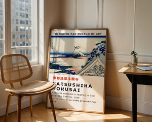 Kaisushika Hokusai - Asakusa Hongan - ji Temple In The Eastern Capital Plakat - 21 x 29.7 cm (A4) - Nellastore