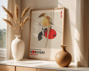 Kaisushika Hokusai - Bird Plakat - 21 x 29.7 cm (A4) - Nellastore