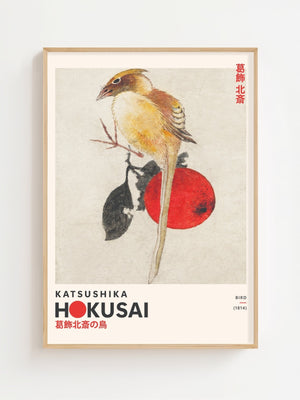 Kaisushika Hokusai - Bird Plakat - 21 x 29.7 cm (A4) - Nellastore