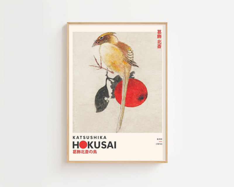 Kaisushika Hokusai - Bird Plakat - 21 x 29.7 cm (A4) - Nellastore
