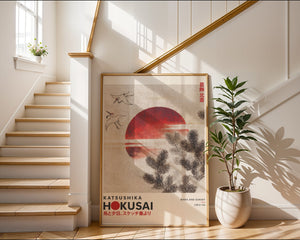 Kaisushika Hokusai - Birds And Sunset Plakat II - 21 x 29.7 cm (A4) - Nellastore