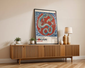 Kaisushika Hokusai - Dragon on the ceiling of a festival float Plakat - 21 x 29.7 cm (A4) - Nellastore
