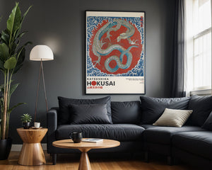 Kaisushika Hokusai - Dragon on the ceiling of a festival float Plakat - 21 x 29.7 cm (A4) - Nellastore