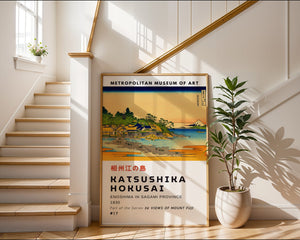Kaisushika Hokusai - Enoshima In Sagami Province Plakat - 21 x 29.7 cm (A4) - Nellastore