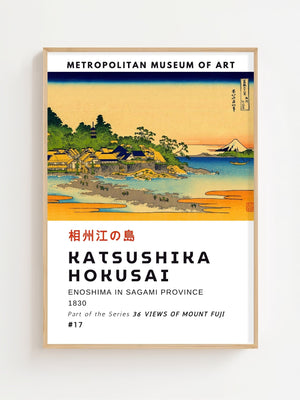 Kaisushika Hokusai - Enoshima In Sagami Province Plakat - 21 x 29.7 cm (A4) - Nellastore