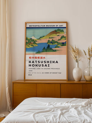 Kaisushika Hokusai - Hakone Lake In Sagami Province Plakat - 21 x 29.7 cm (A4) - Nellastore