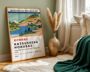 Kaisushika Hokusai - Hakone Lake In Sagami Province Plakat - 21 x 29.7 cm (A4) - Nellastore