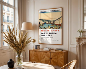 Kaisushika Hokusai - Ihonbashi Bridge In Edo Plakat - 21 x 29.7 cm (A4) - Nellastore