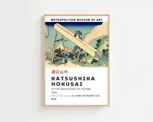 Kaisushika Hokusai - In The Mountains Of Totomi Plakat - 21 x 29.7 cm (A4) - Nellastore
