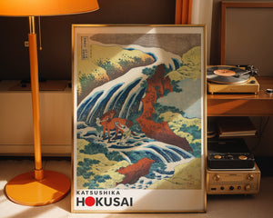 Kaisushika Hokusai - Japanese countryside Plakat - 21 x 29.7 cm (A4) - Nellastore