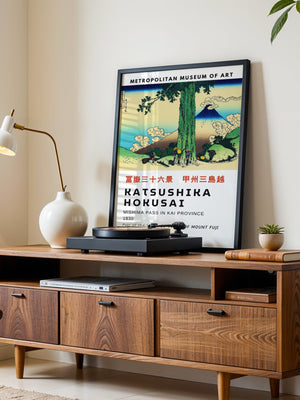 Kaisushika Hokusai - Mishima Pass In Kai Province Plakat - 21 x 29.7 cm (A4) - Nellastore