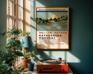 Kaisushika Hokusai - Mount Fuji Reflects In Lake Kawaguchi Plakat - 21 x 29.7 cm (A4) - Nellastore