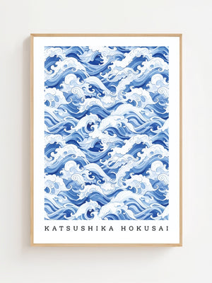 Kaisushika Hokusai - Ocean of clouds Plakat - 21 x 29.7 cm (A4) - Nellastore